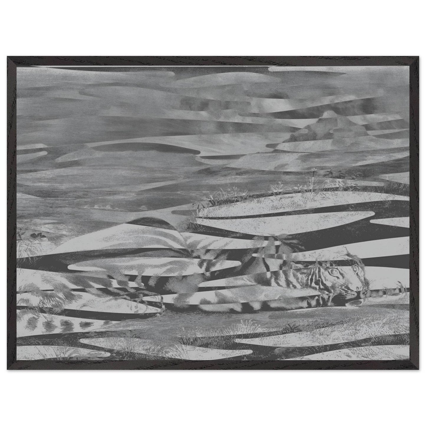 Resting Tiger Camouflage Wall art - The Aesthete