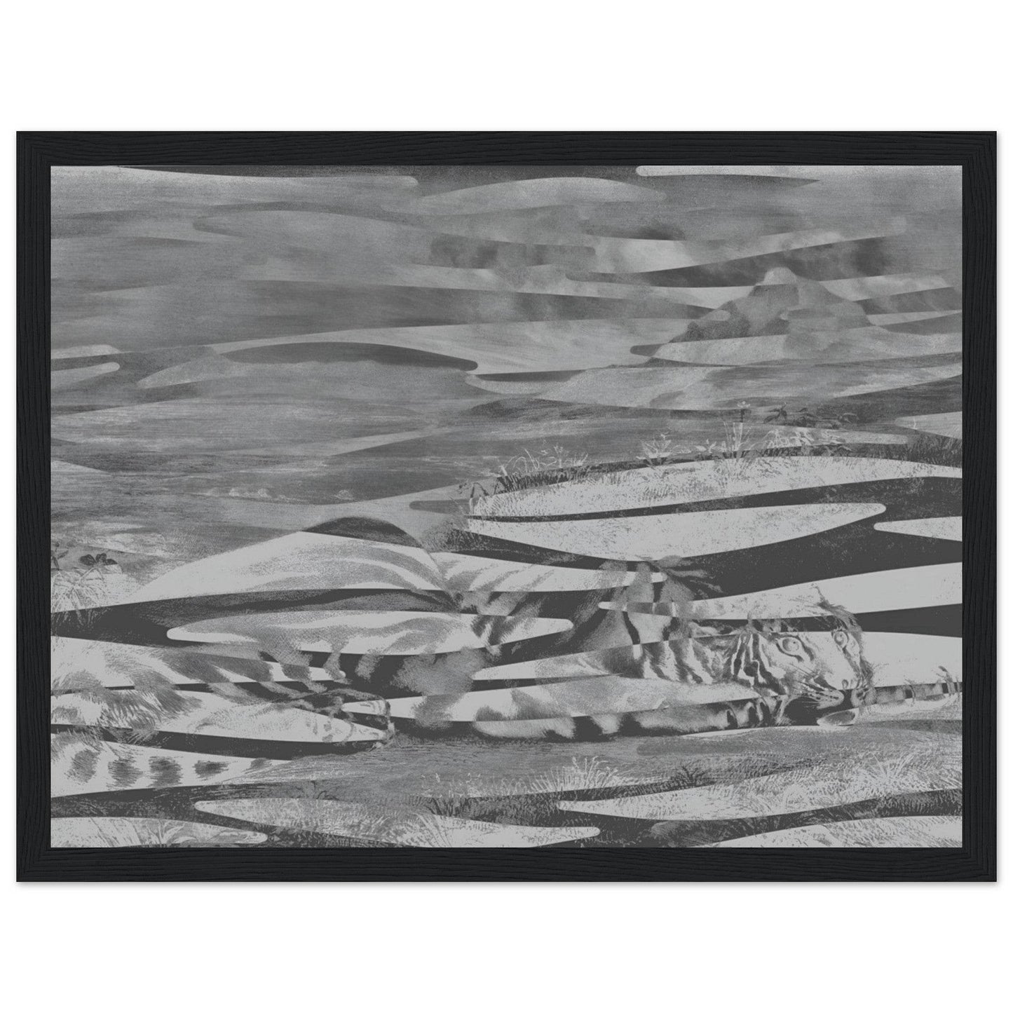 Resting Tiger Camouflage Wall art - The Aesthete