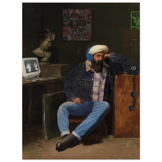 Man in Re-Oriented Costume | Framed Poster of Past and Present - The Aesthete