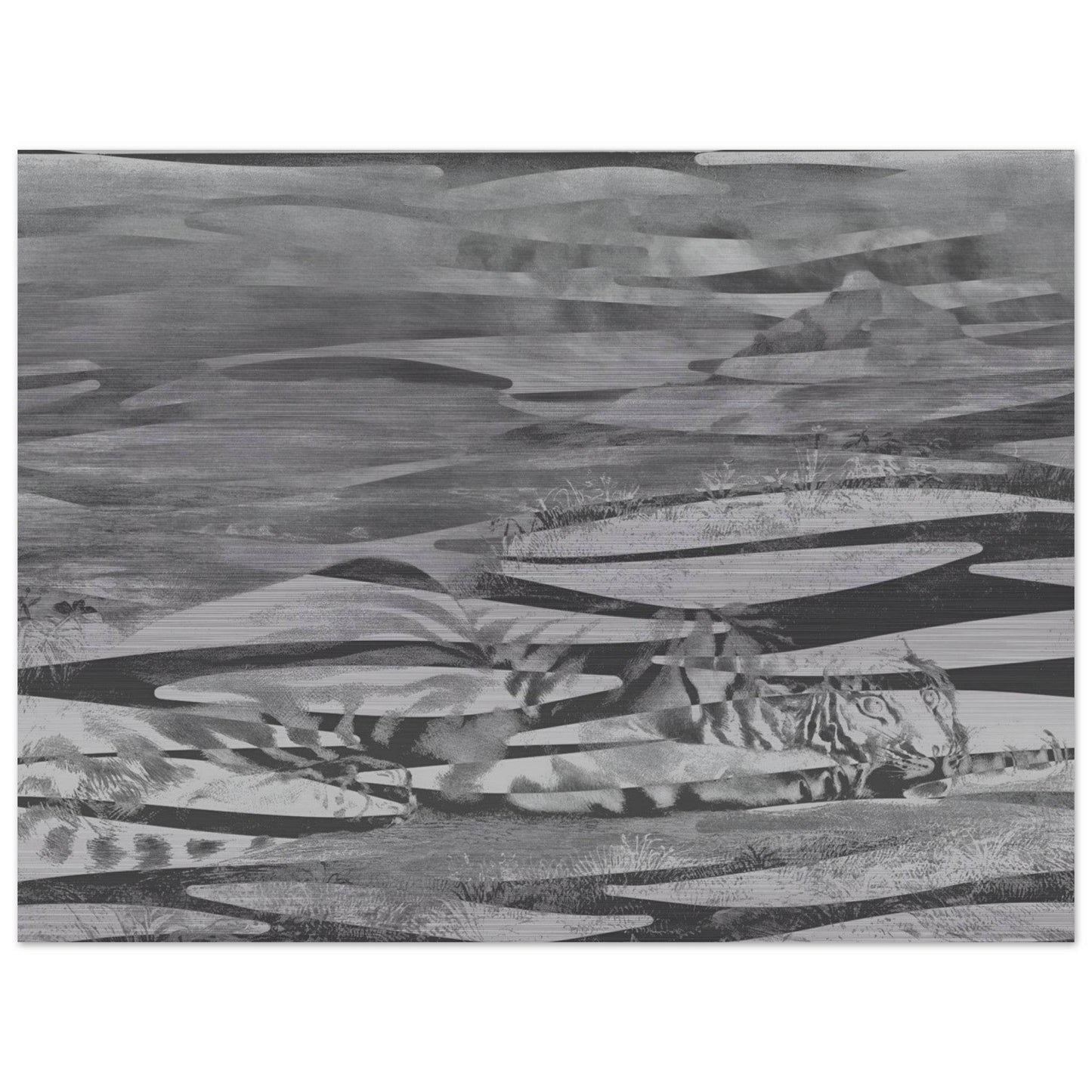 Resting Tiger Camouflage Wall art - The Aesthete