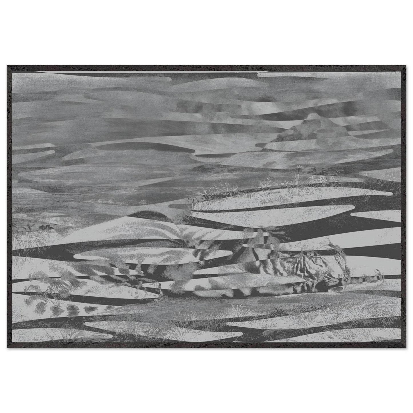 Resting Tiger Camouflage Wall art - The Aesthete