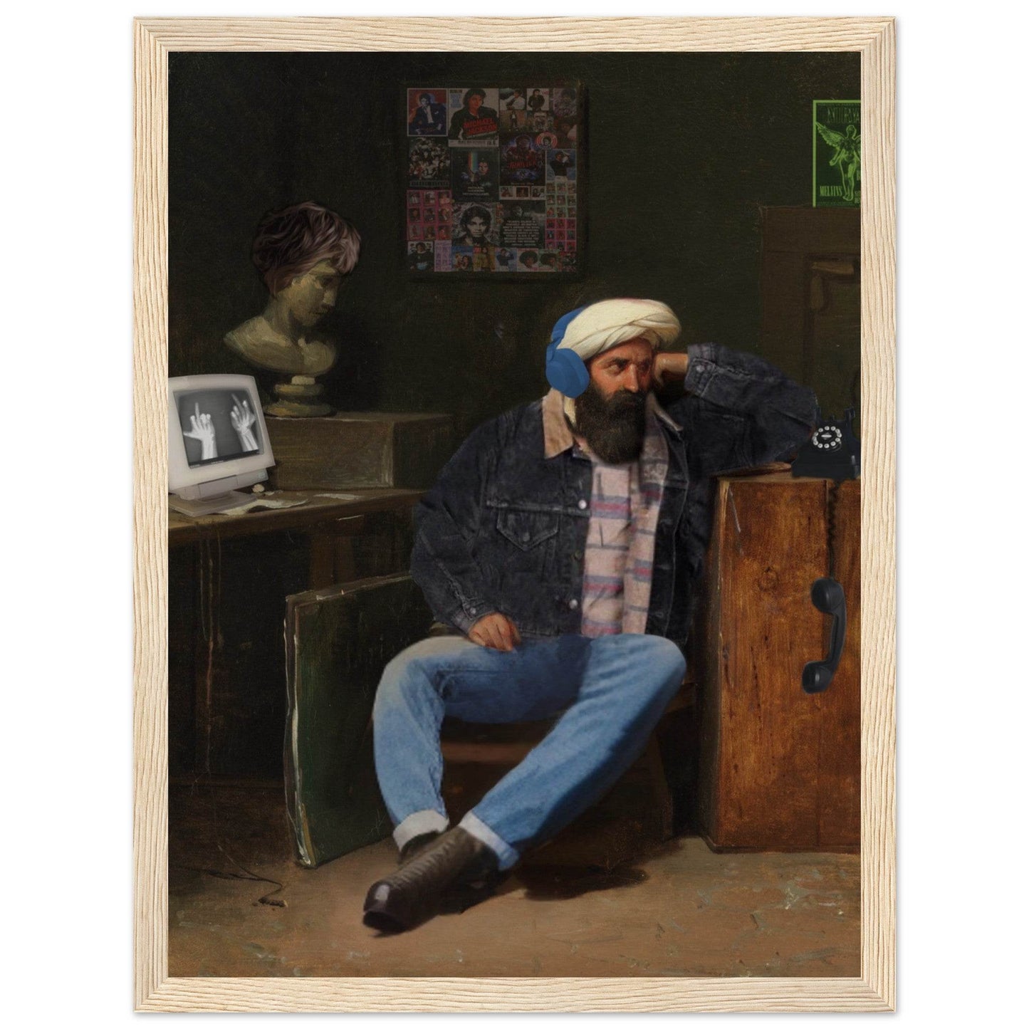 Man in Re-Oriented Costume | Framed Poster of Past and Present - The Aesthete