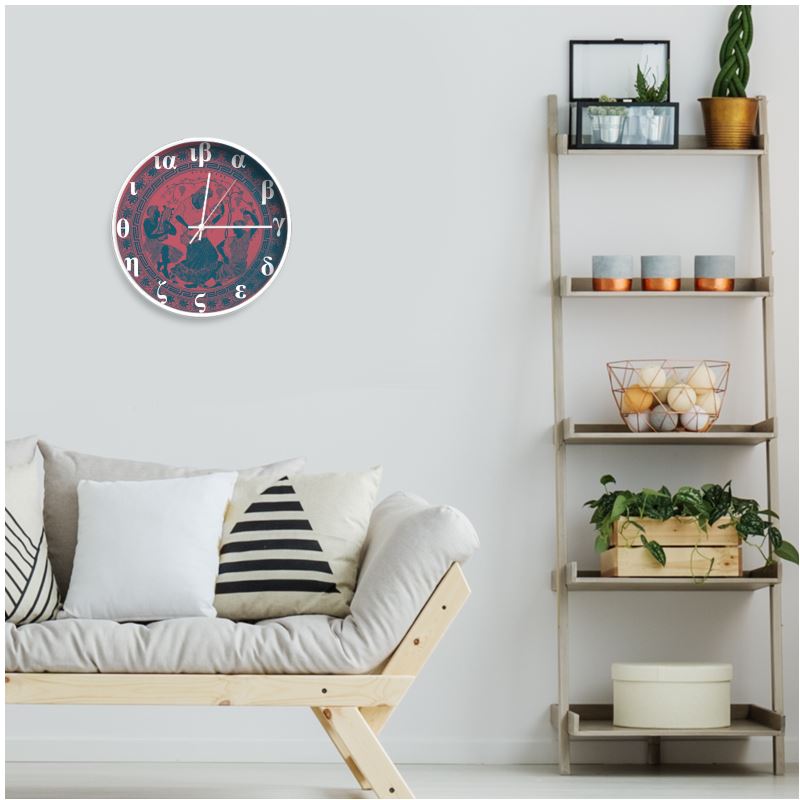 Handmade Greek Numeral Wall Clock | SPARTA (Σπάρτη)
