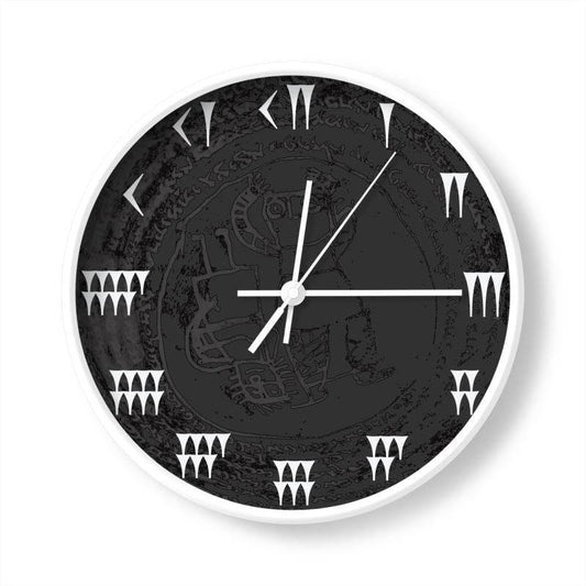 Black and White Babylonian Numerals Wall Clock - The Aesthete