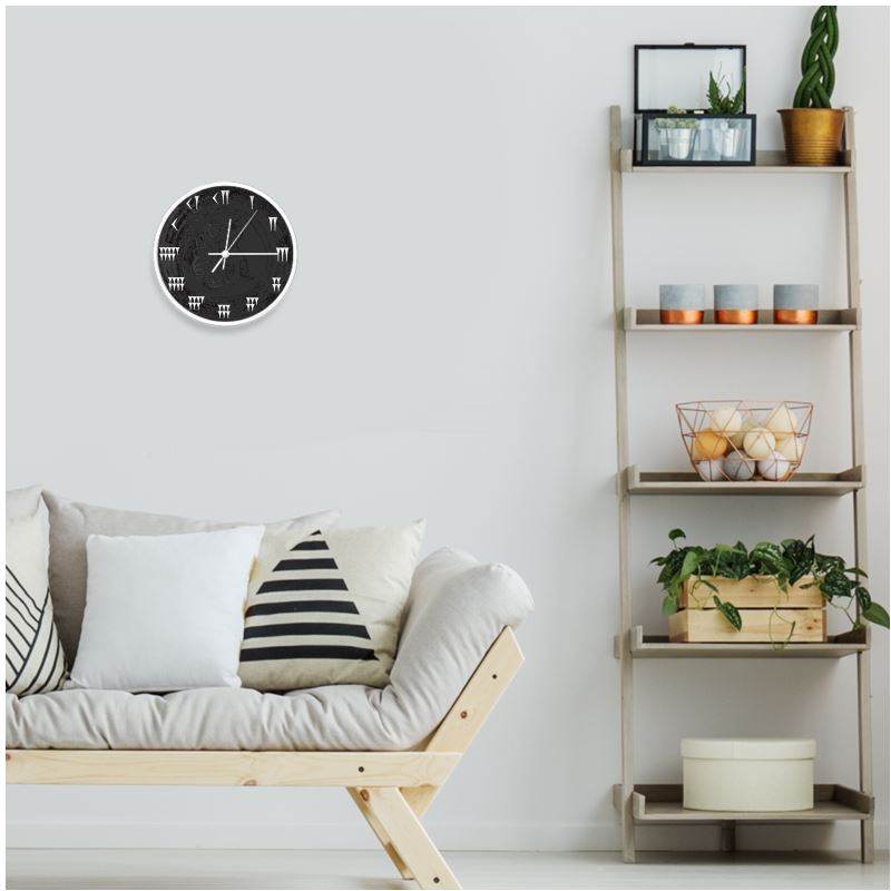 Black and White Babylonian Numerals Wall Clock - The Aesthete