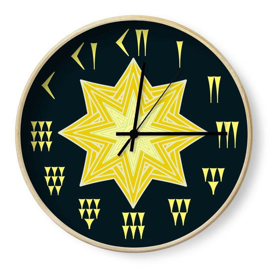 ‘Star of Ishtar’ - Sumerian Wall Clock - The Aesthete