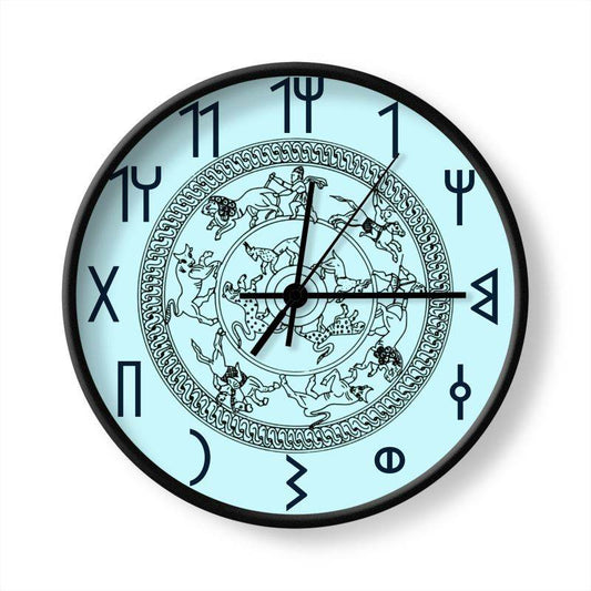 Timeless Legacy of Hadramut - Clock with Ancient South Arabian Numeral - The Aesthete