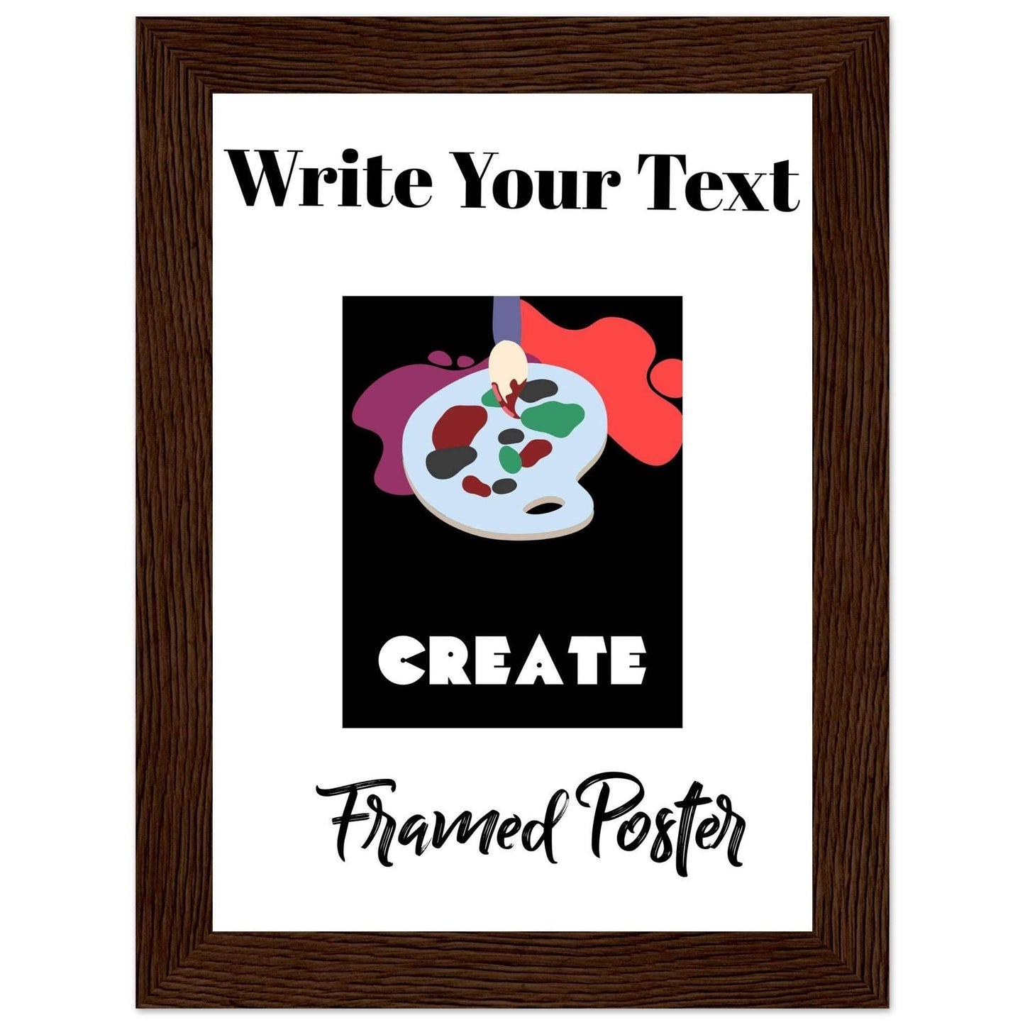 Personalized Wooden Frame Poster (Premium Matte Paper Wooden Framed Poster) - The Aesthete