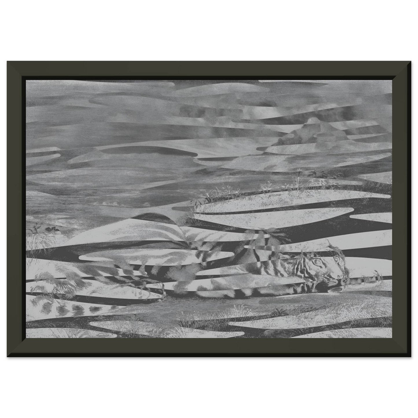 Resting Tiger Camouflage Wall art - The Aesthete