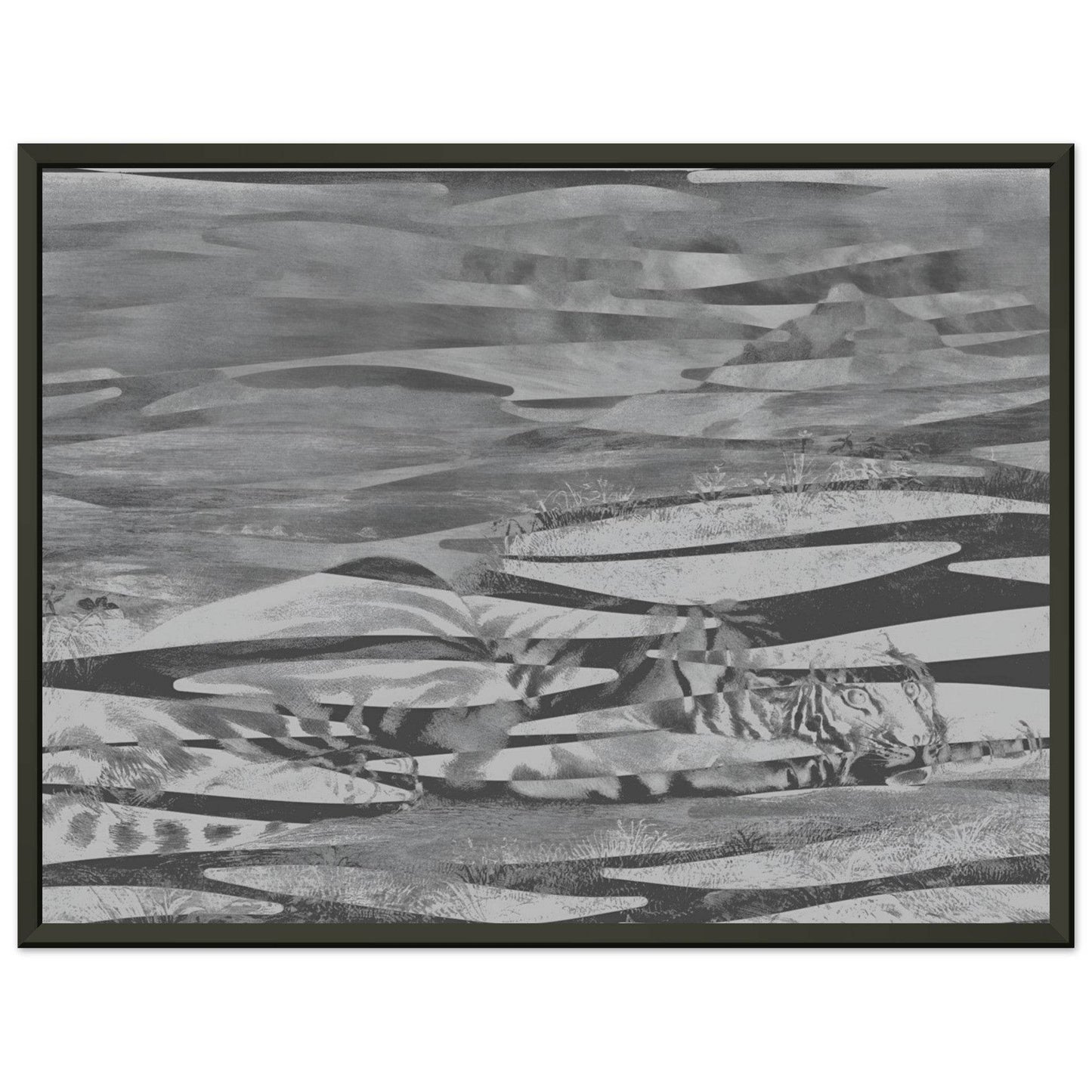 Resting Tiger Camouflage Wall art - The Aesthete