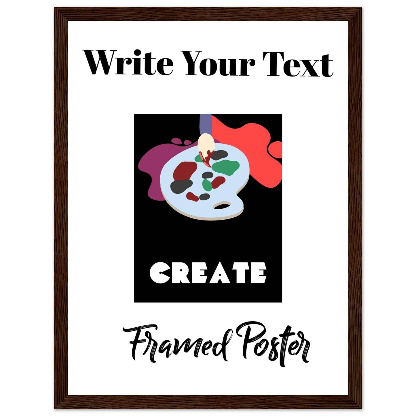 Personalized Wooden Frame Poster (Premium Matte Paper Wooden Framed Poster) - The Aesthete
