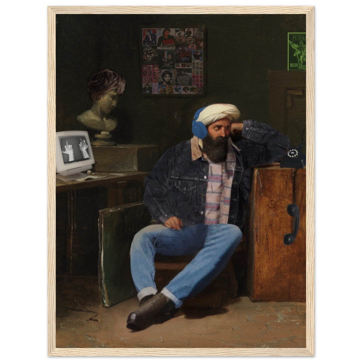 Man in Re-Oriented Costume | Framed Poster of Past and Present - The Aesthete