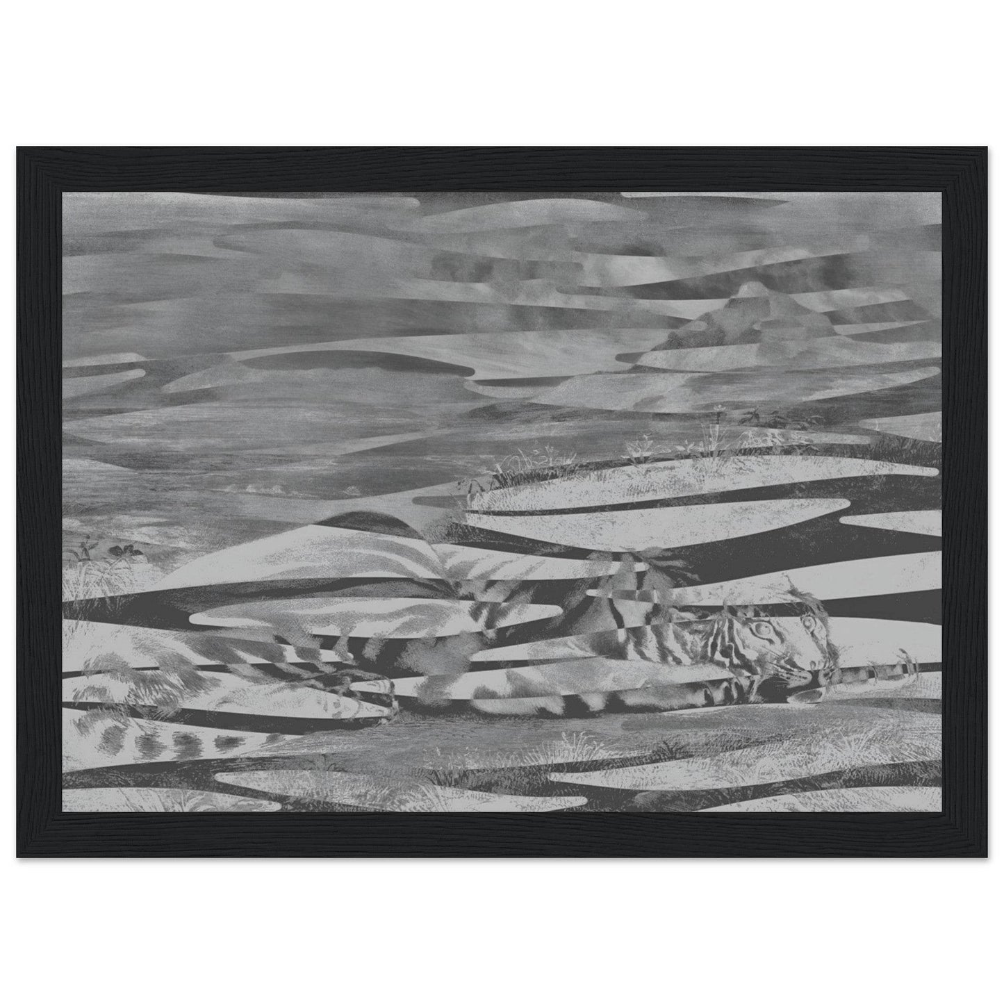 Resting Tiger Camouflage Wall art - The Aesthete