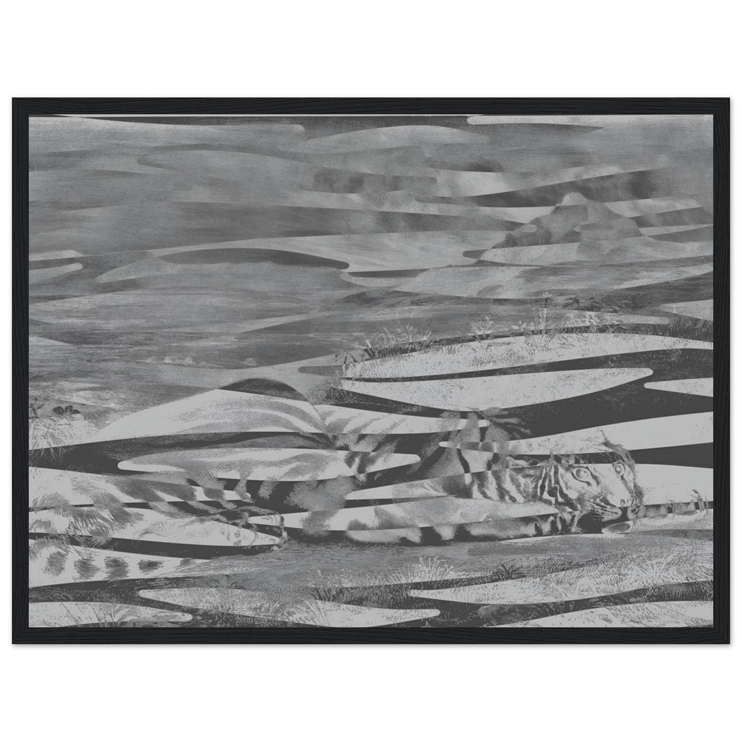 Resting Tiger Camouflage Wall art - The Aesthete