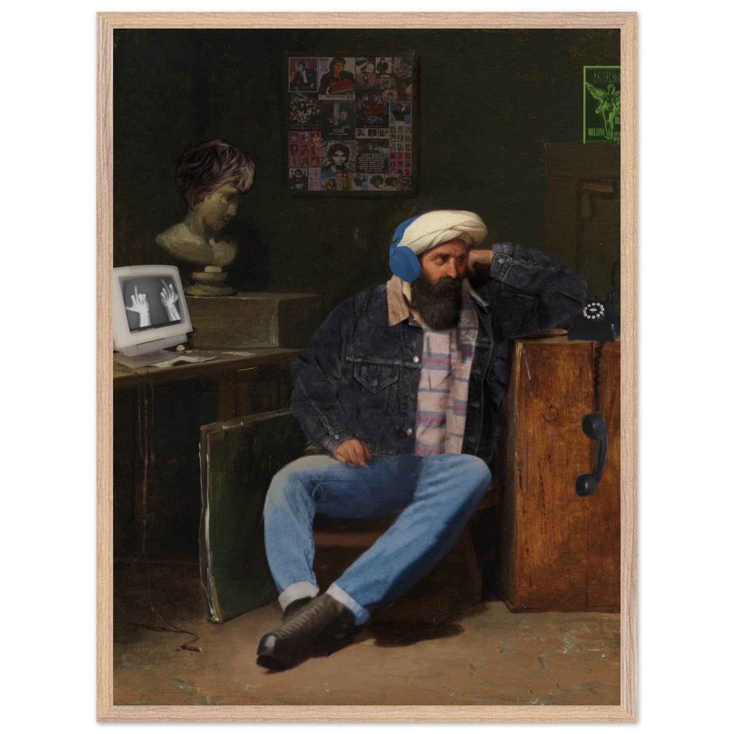 Man in Re-Oriented Costume | Framed Poster of Past and Present - The Aesthete