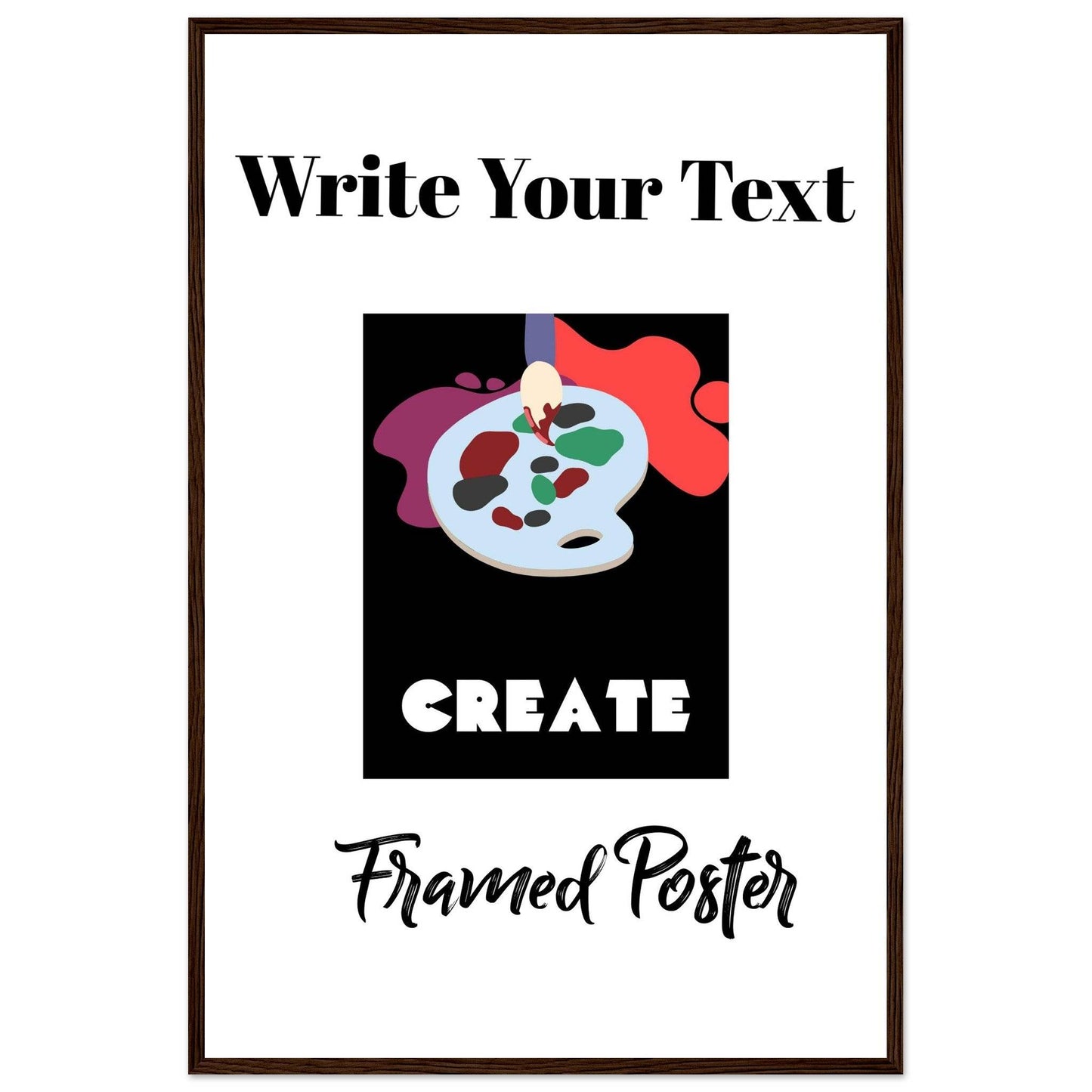 Personalized Wooden Frame Poster (Premium Matte Paper Wooden Framed Poster) - The Aesthete
