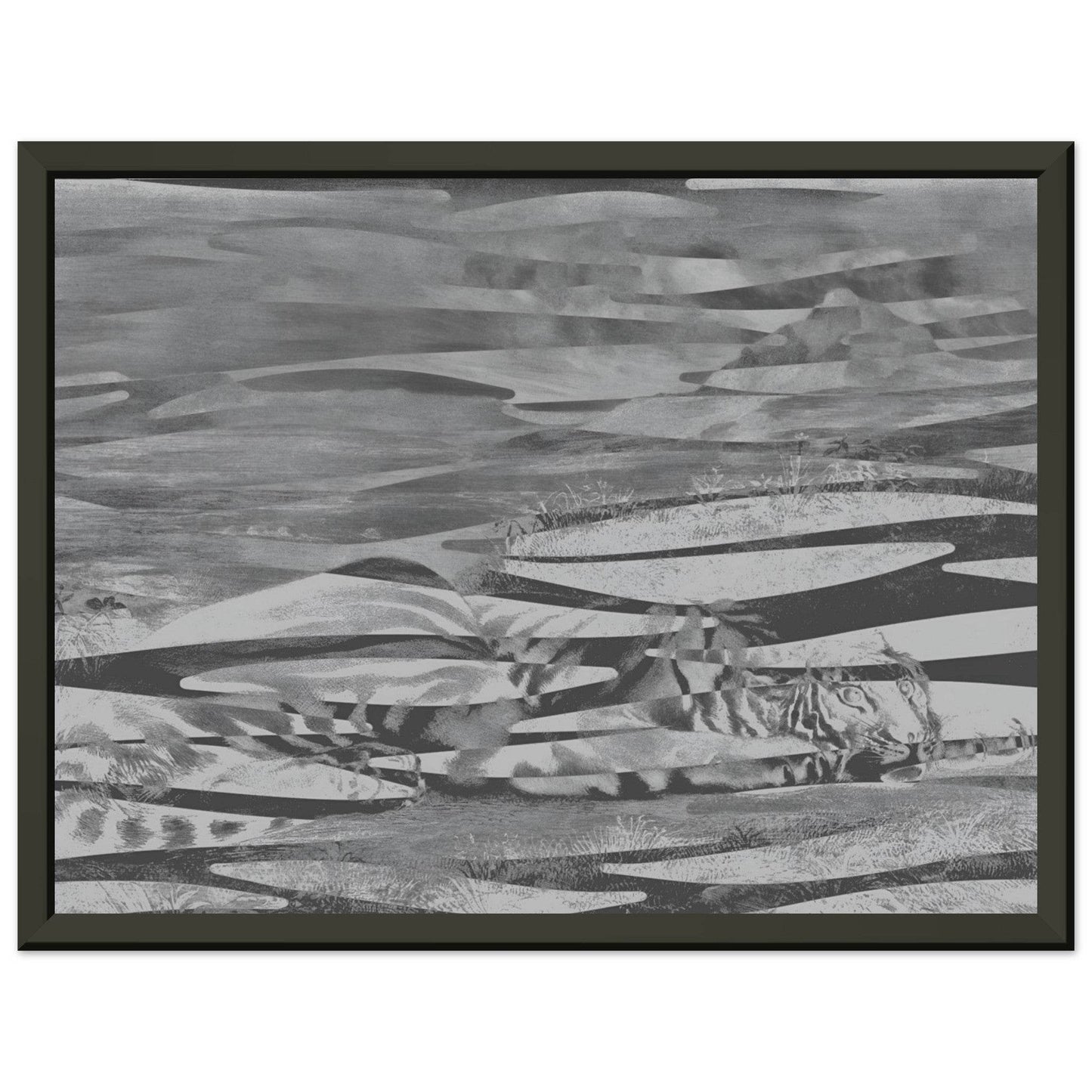 Resting Tiger Camouflage Wall art - The Aesthete