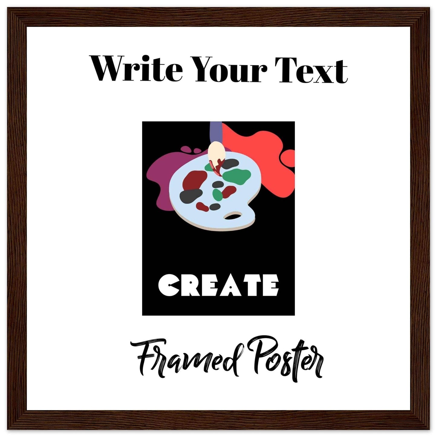 Personalized Wooden Frame Poster (Premium Matte Paper Wooden Framed Poster) - The Aesthete