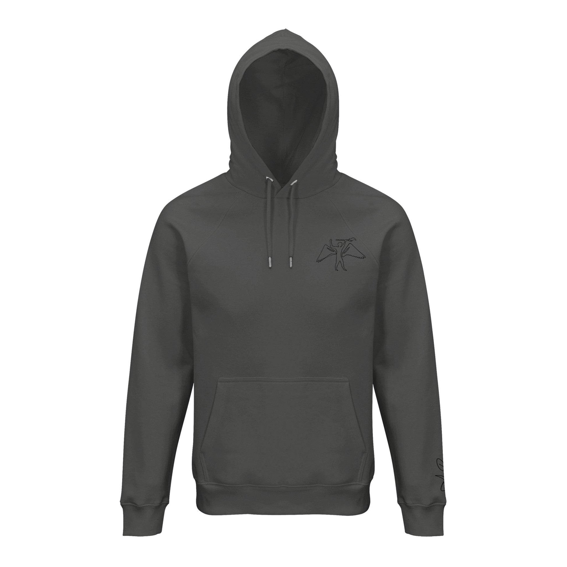 Organic Hoodie with Aesthete Winged-Artist Logo – Personalised Initials Option - The Aesthete