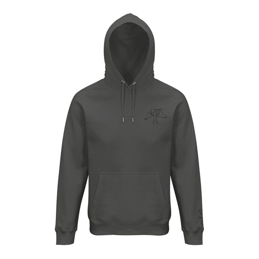 Organic Hoodie with Aesthete Winged-Artist Logo – Personalised Initials Option - The Aesthete