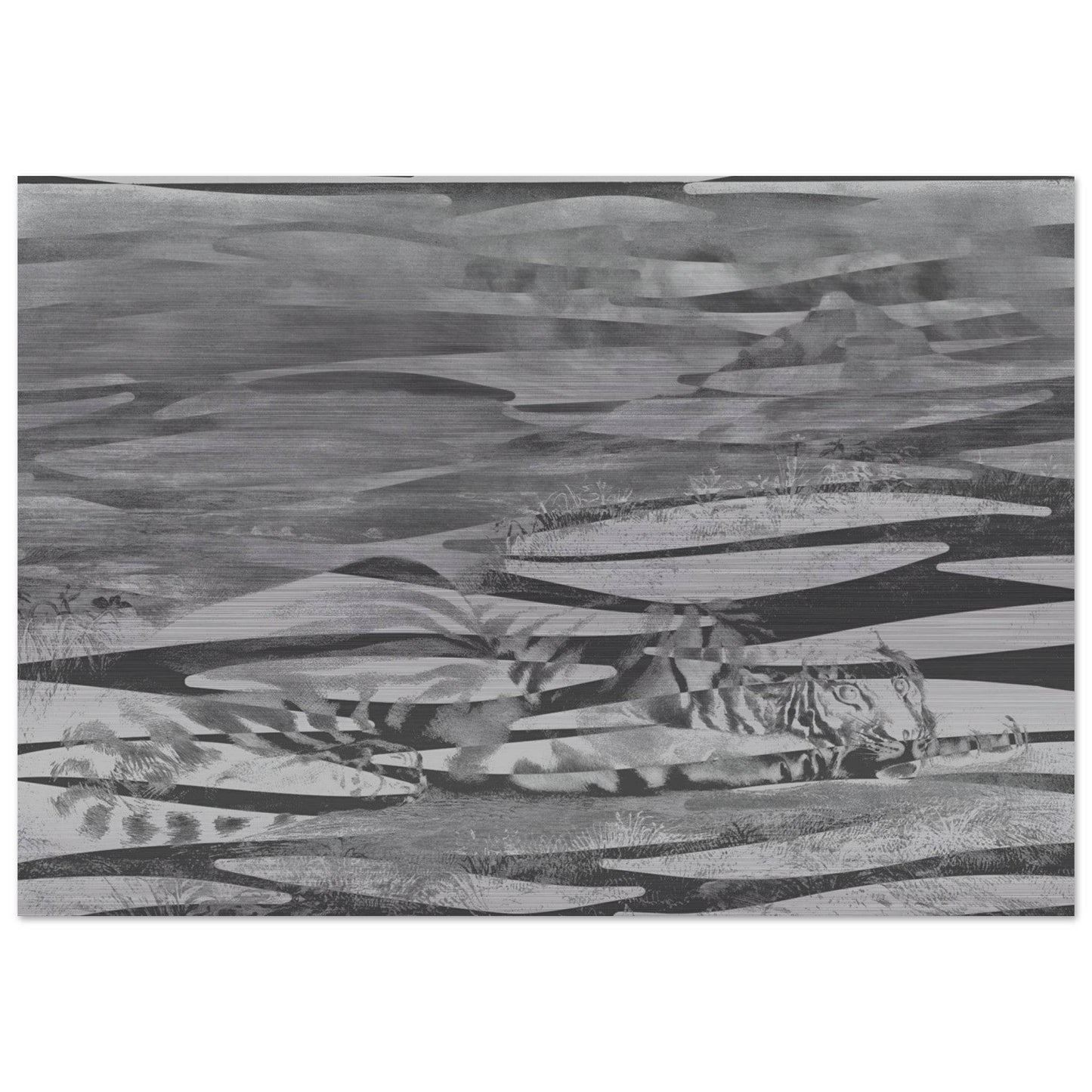Resting Tiger Camouflage Wall art - The Aesthete