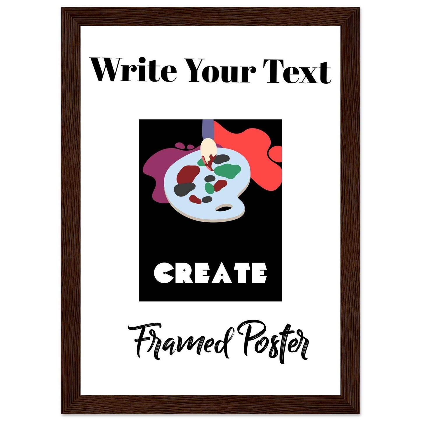 Personalized Wooden Frame Poster (Premium Matte Paper Wooden Framed Poster) - The Aesthete