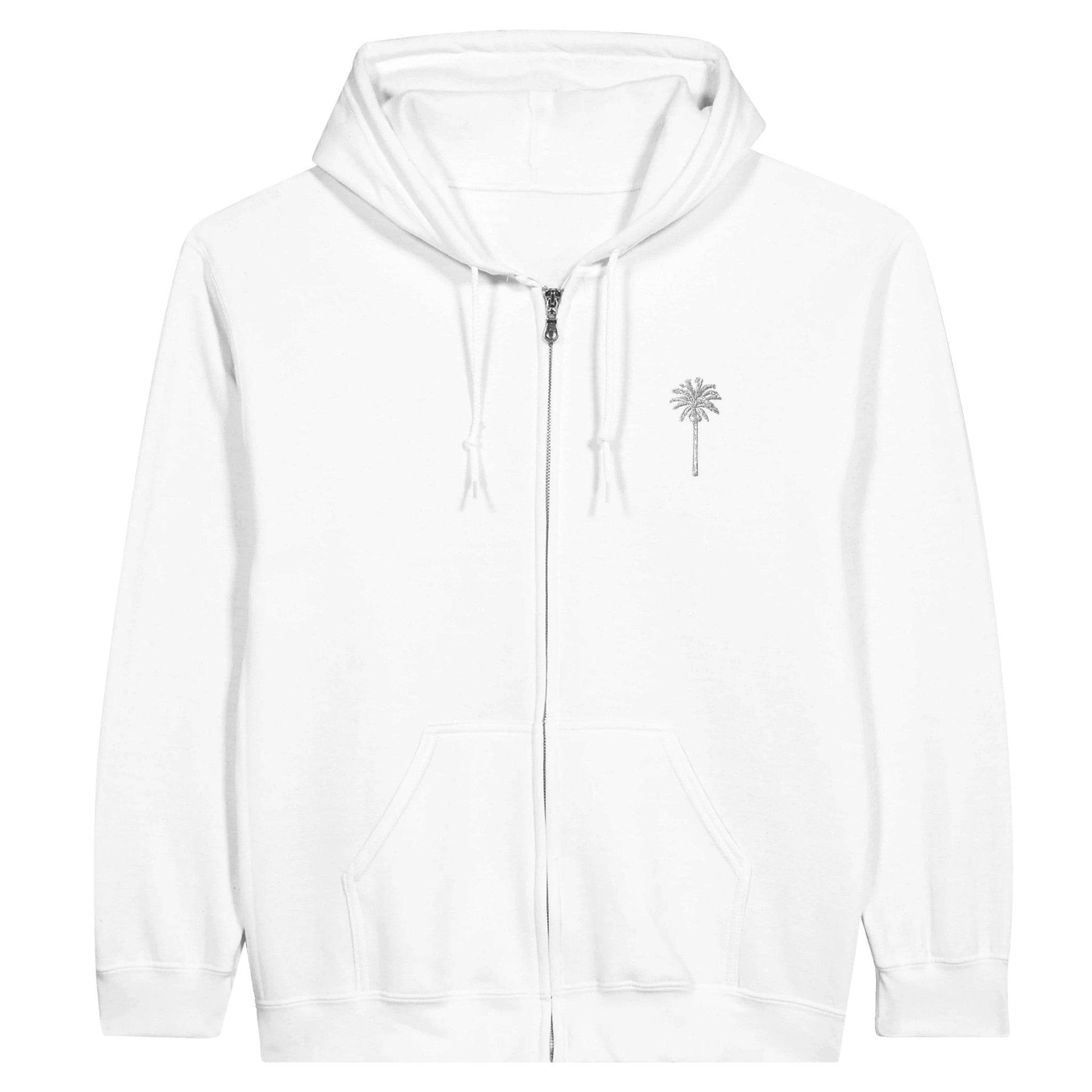 Embroidered Palm Tree Unisex Zipped Hoodie – Strength and Style Redefined - The Aesthete