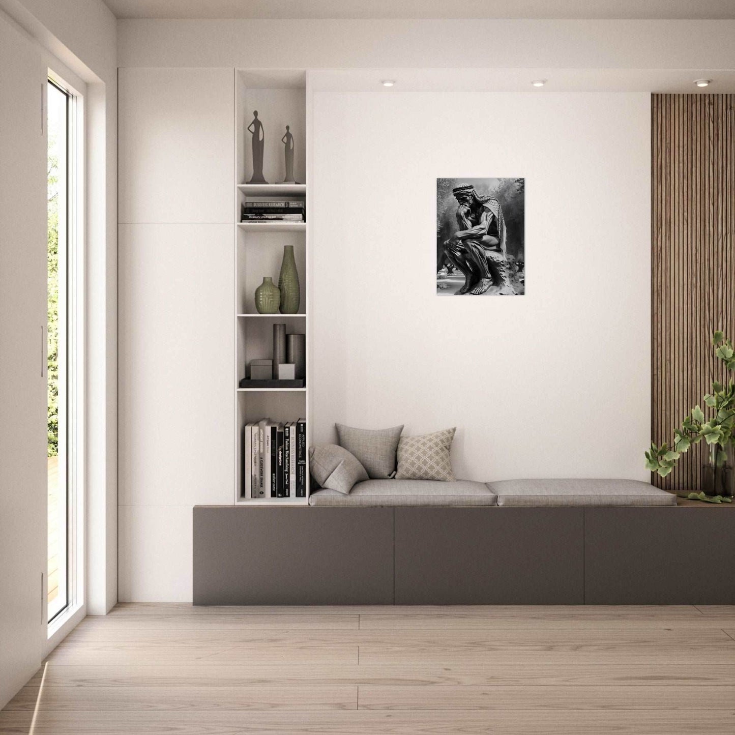 Contemplating Among The Olive Trees - Art For Palestine Premium Poster - The Aesthete