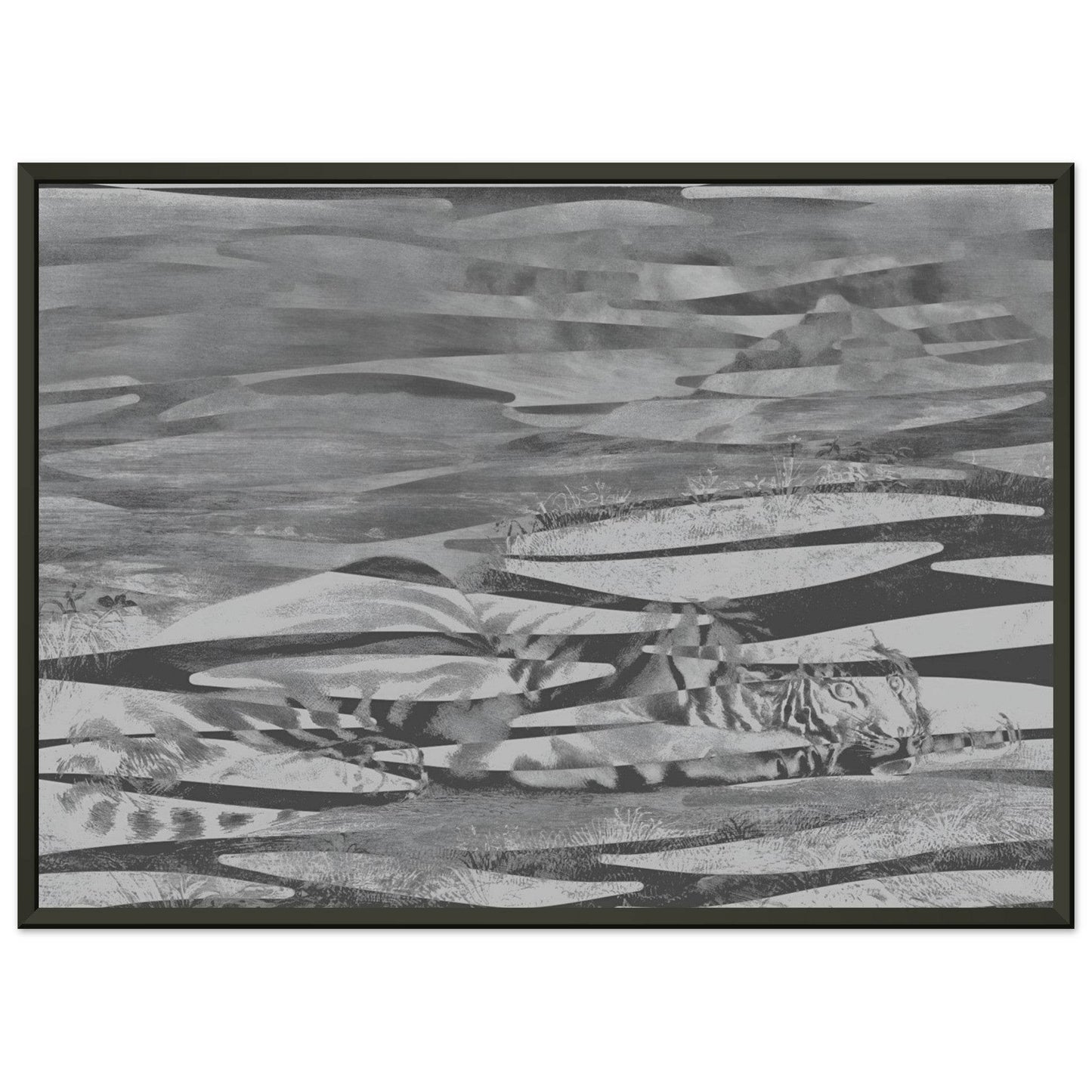 Resting Tiger Camouflage Wall art - The Aesthete