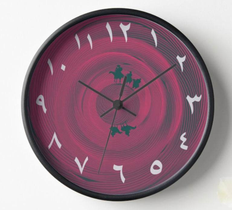 Knights’ Circle. Global Eastern Arabic Numeral Clock - The Aesthete