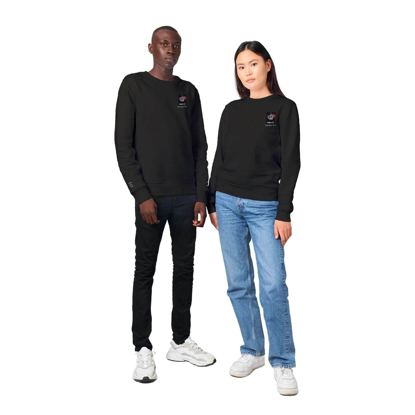 Organic Unisex Crewneck Sweatshirt - Embroidered with Your Personal Touch - The Aesthete
