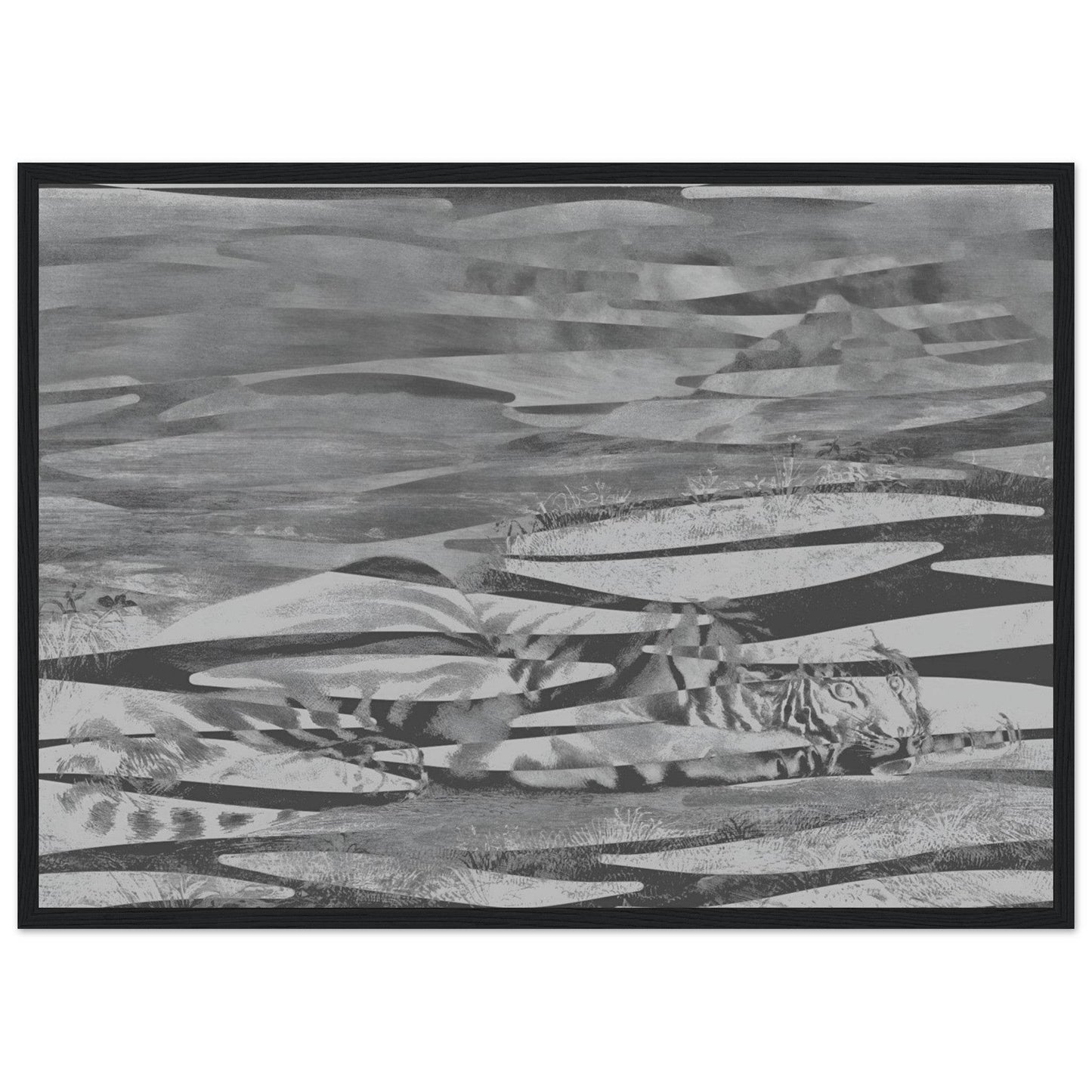 Resting Tiger Camouflage Wall art - The Aesthete