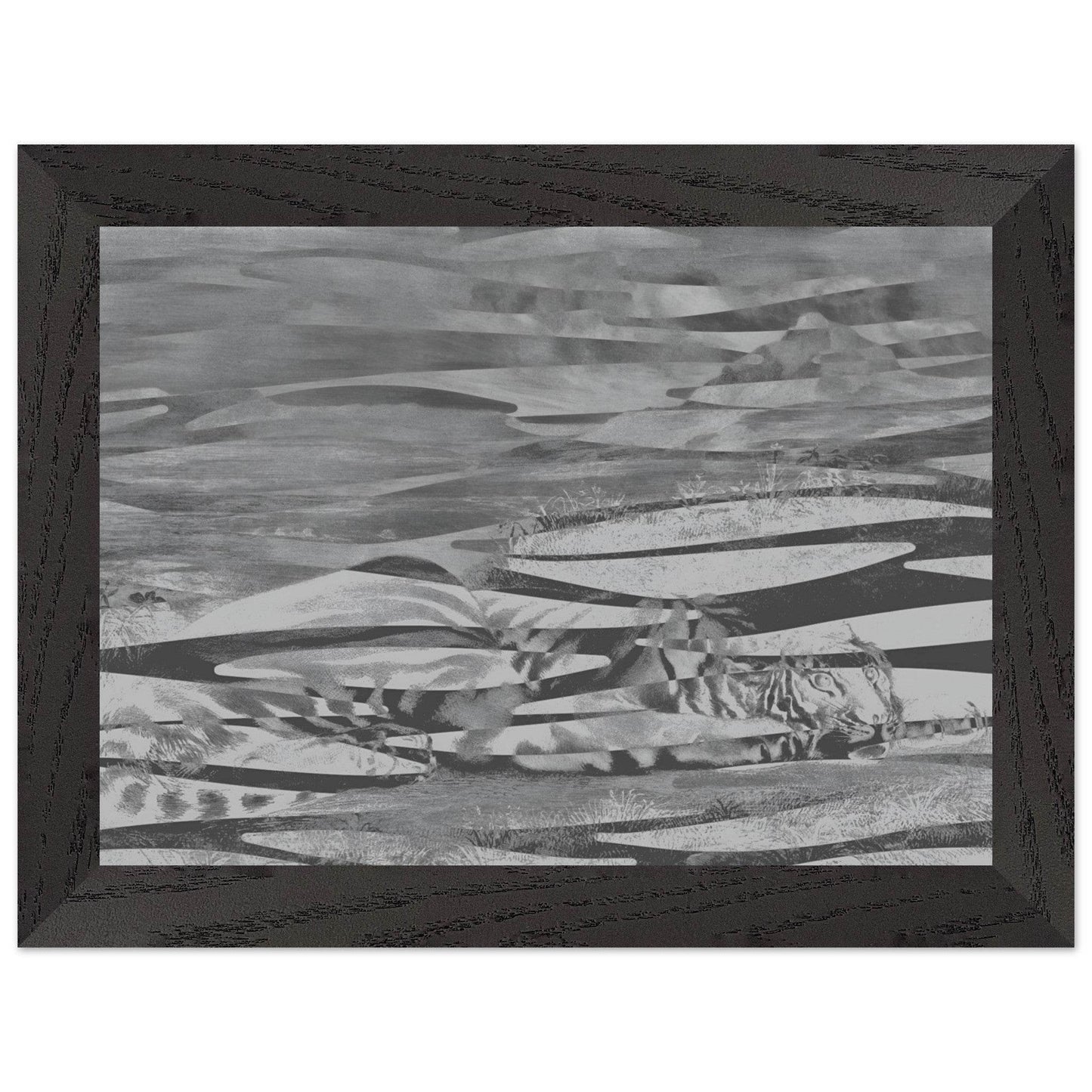 Resting Tiger Camouflage Wall art - The Aesthete