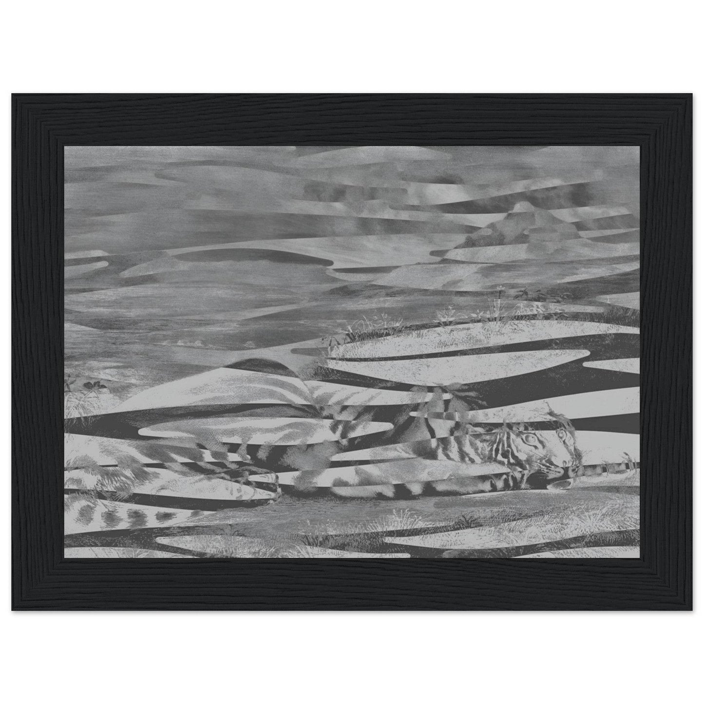 Resting Tiger Camouflage Wall art - The Aesthete
