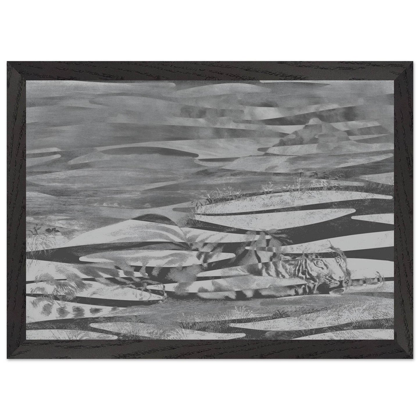 Resting Tiger Camouflage Wall art - The Aesthete