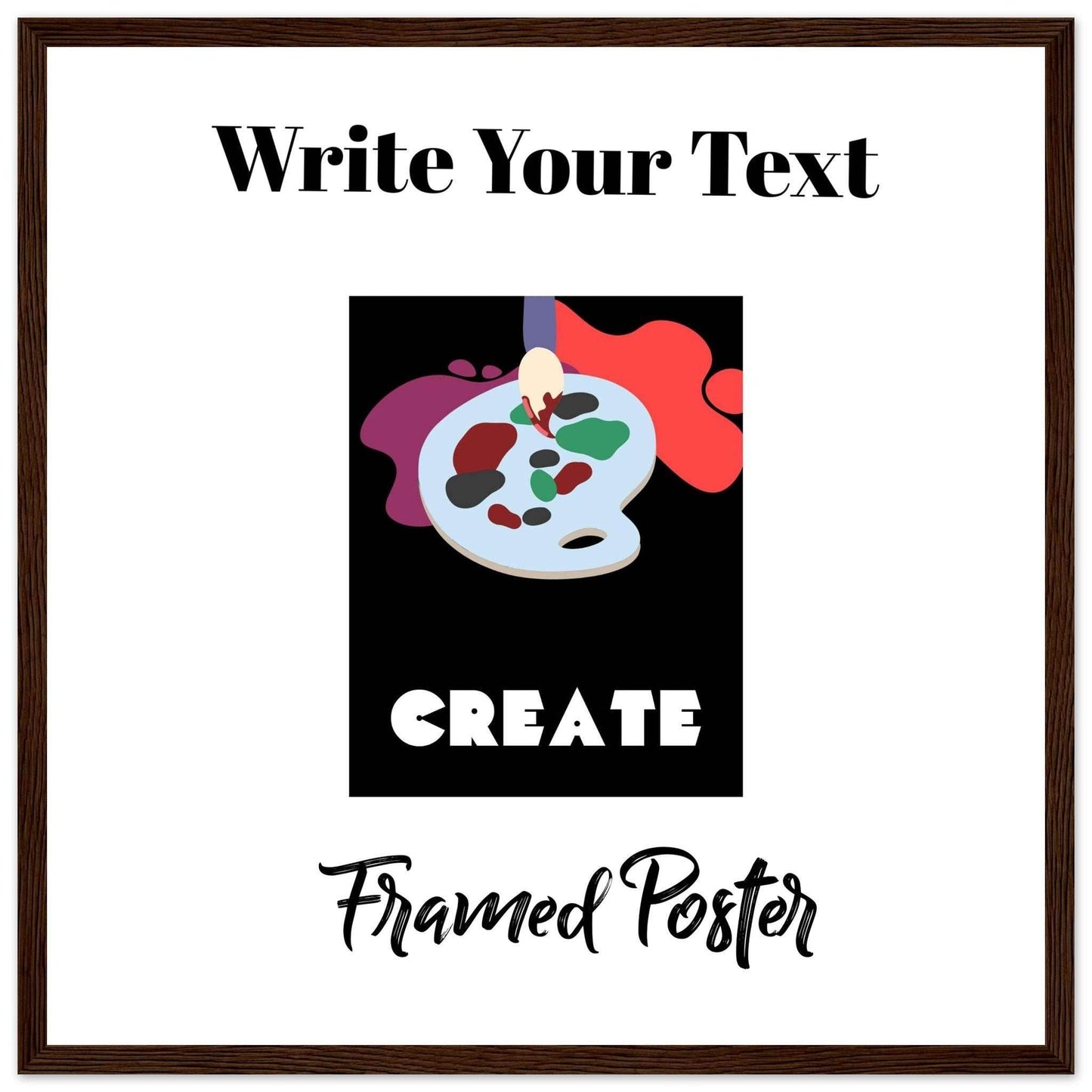 Personalized Wooden Frame Poster (Premium Matte Paper Wooden Framed Poster) - The Aesthete