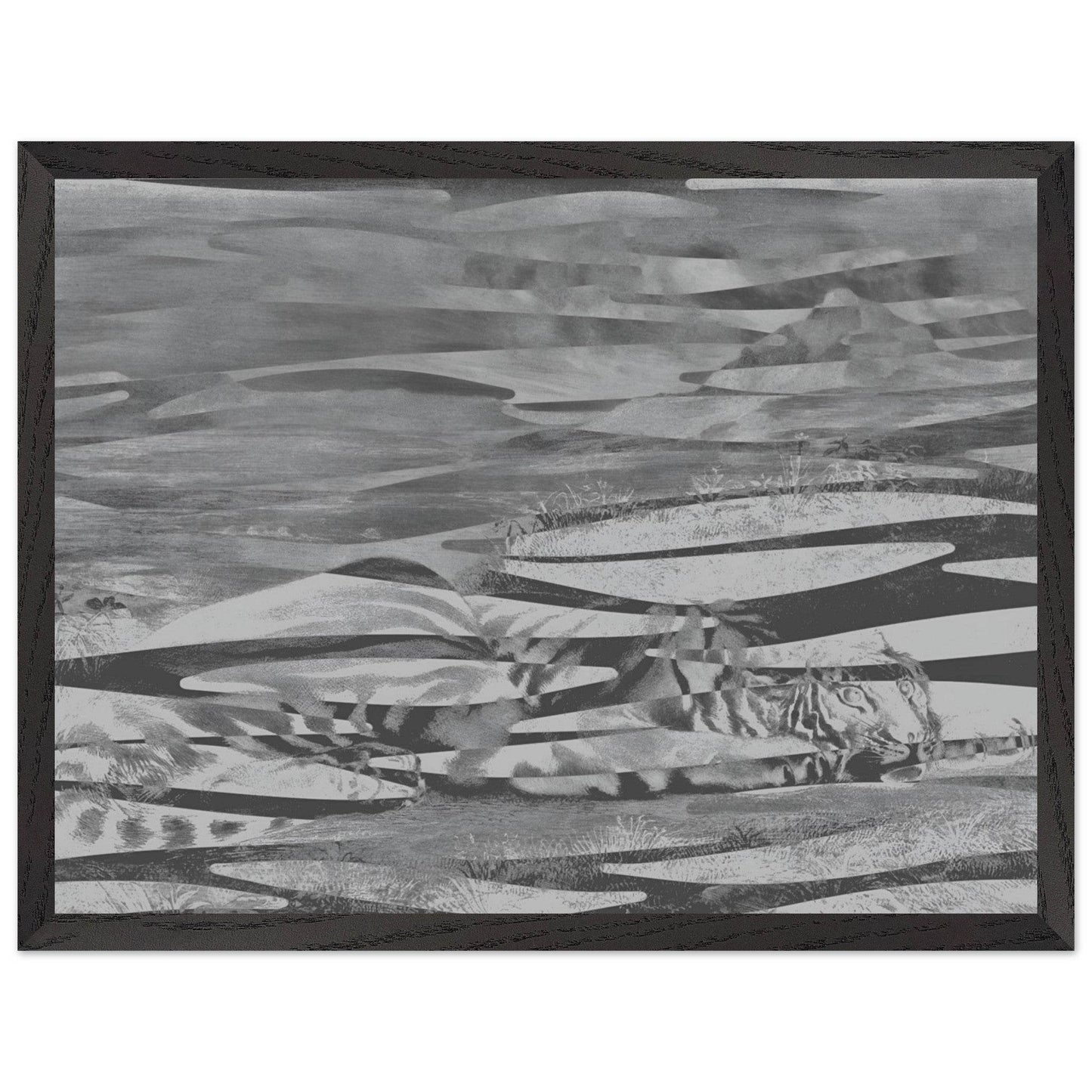 Resting Tiger Camouflage Wall art - The Aesthete