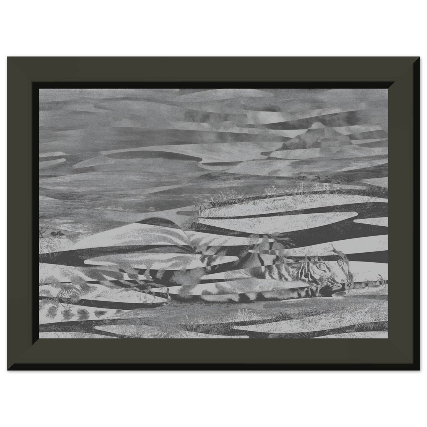 Resting Tiger Camouflage Wall art - The Aesthete