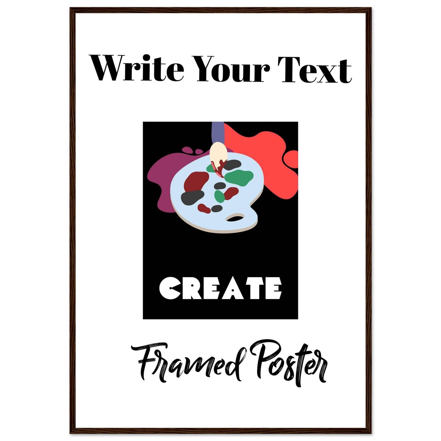Personalized Wooden Frame Poster (Premium Matte Paper Wooden Framed Poster) - The Aesthete