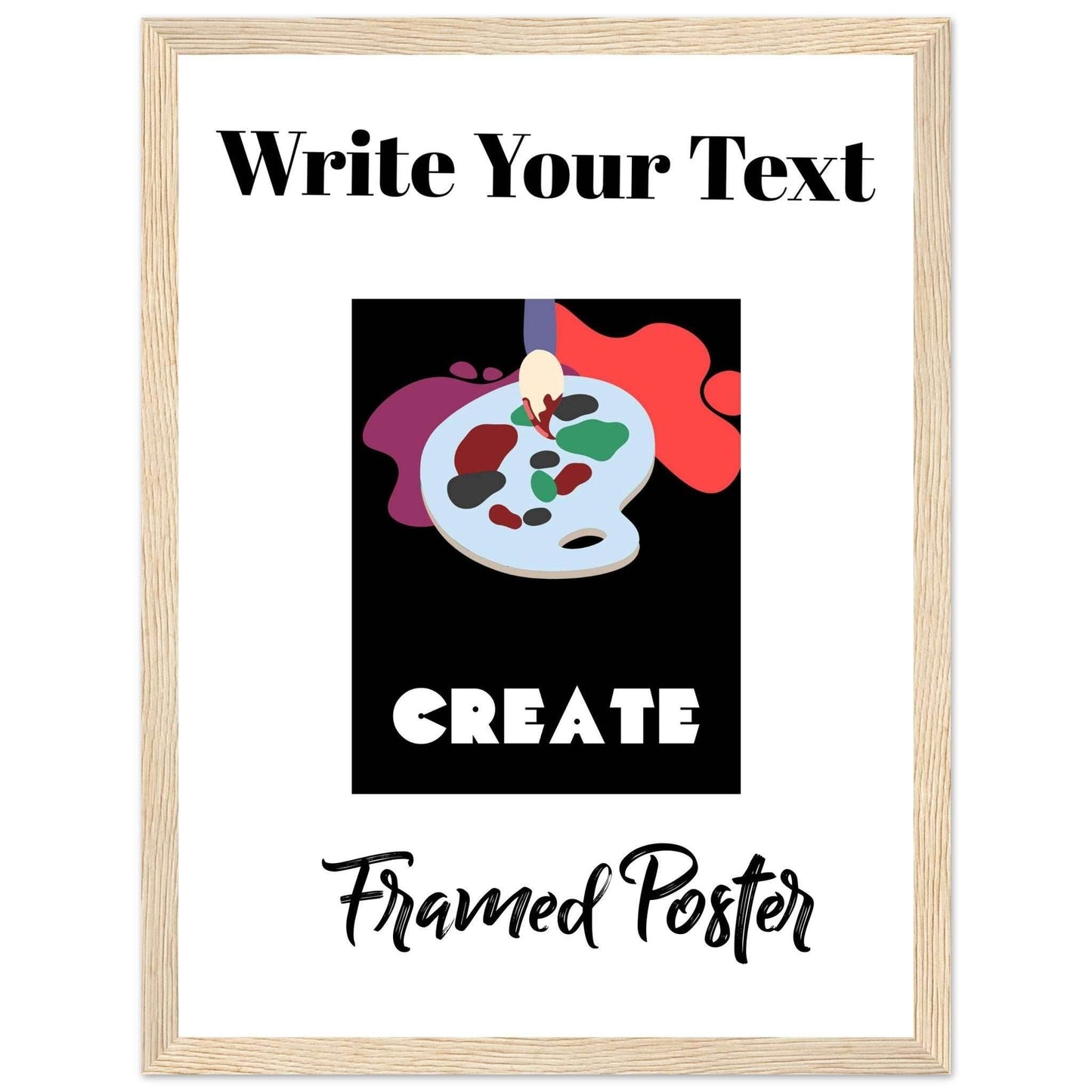 Personalized Wooden Frame Poster (Premium Matte Paper Wooden Framed Poster) - The Aesthete