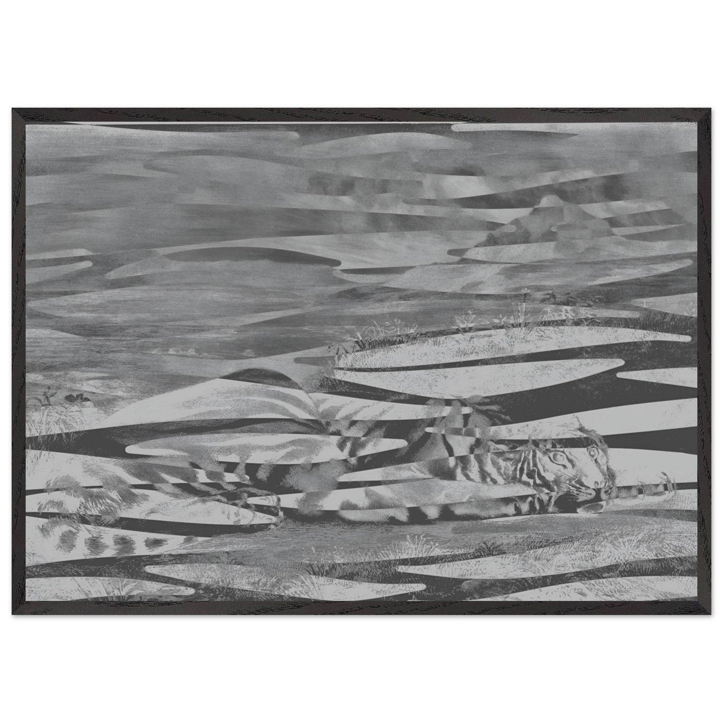 Resting Tiger Camouflage Wall art - The Aesthete