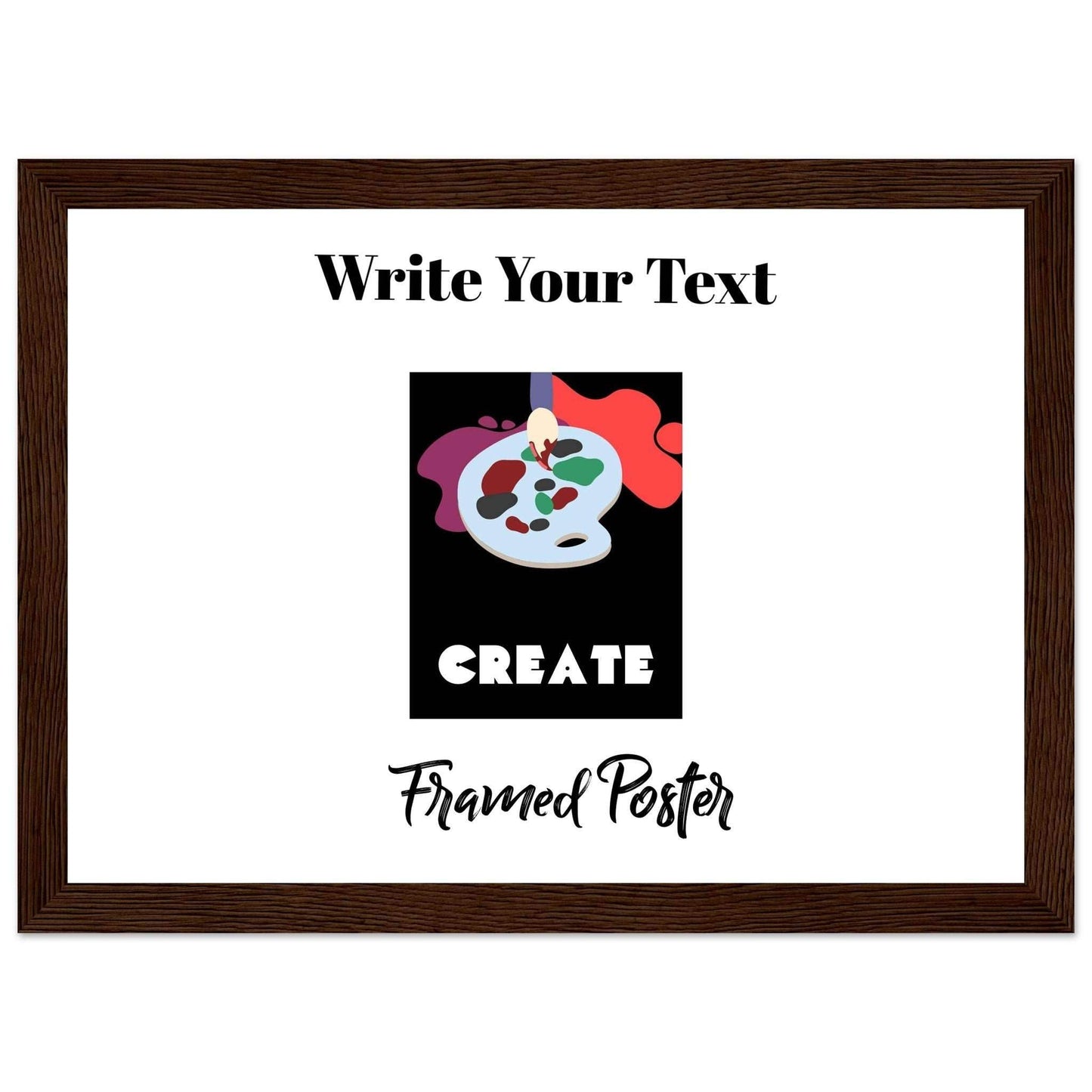 Personalized Wooden Frame Poster (Premium Matte Paper Wooden Framed Poster) - The Aesthete