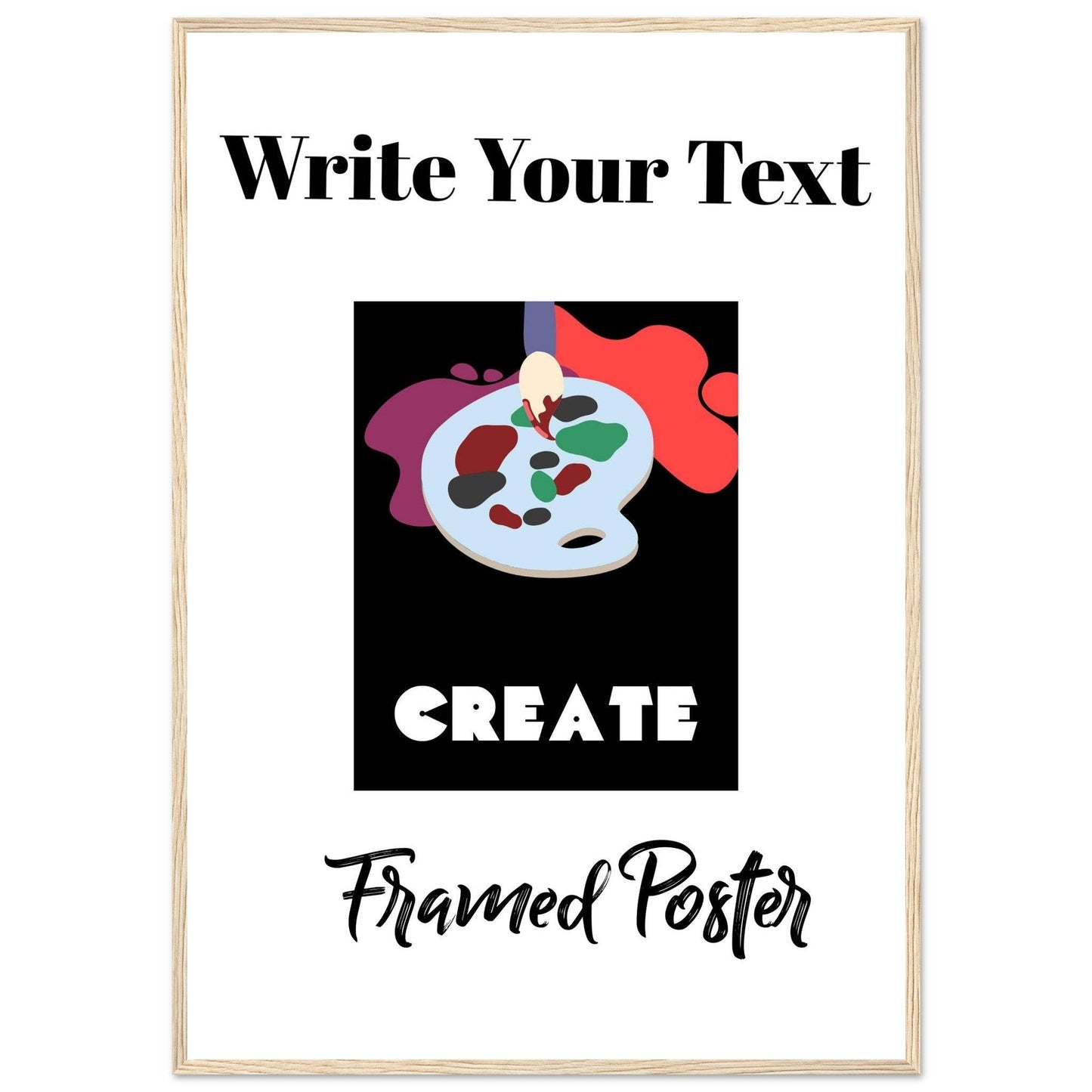 Personalized Wooden Frame Poster (Premium Matte Paper Wooden Framed Poster) - The Aesthete