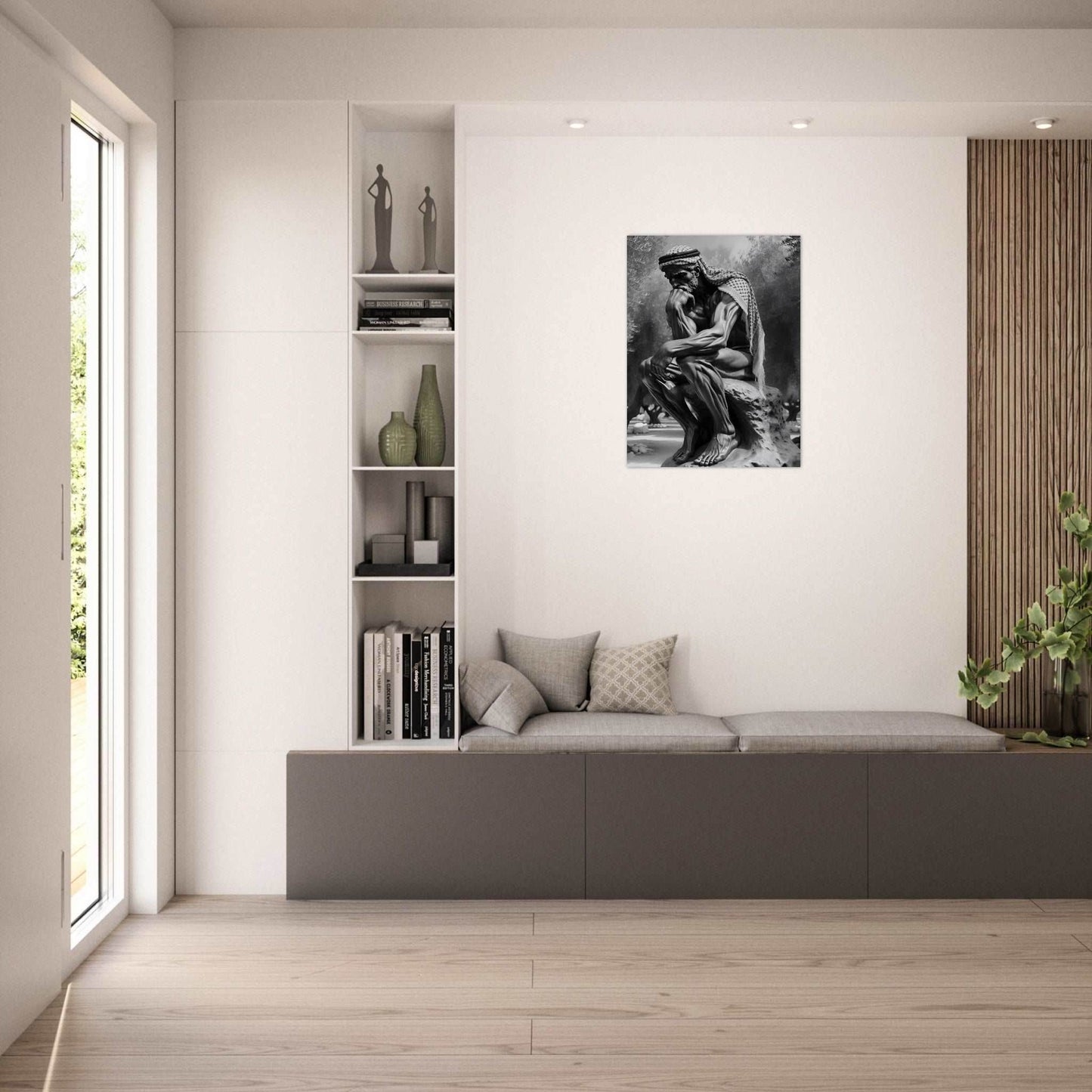 Contemplating Among The Olive Trees - Art For Palestine Premium Poster - The Aesthete