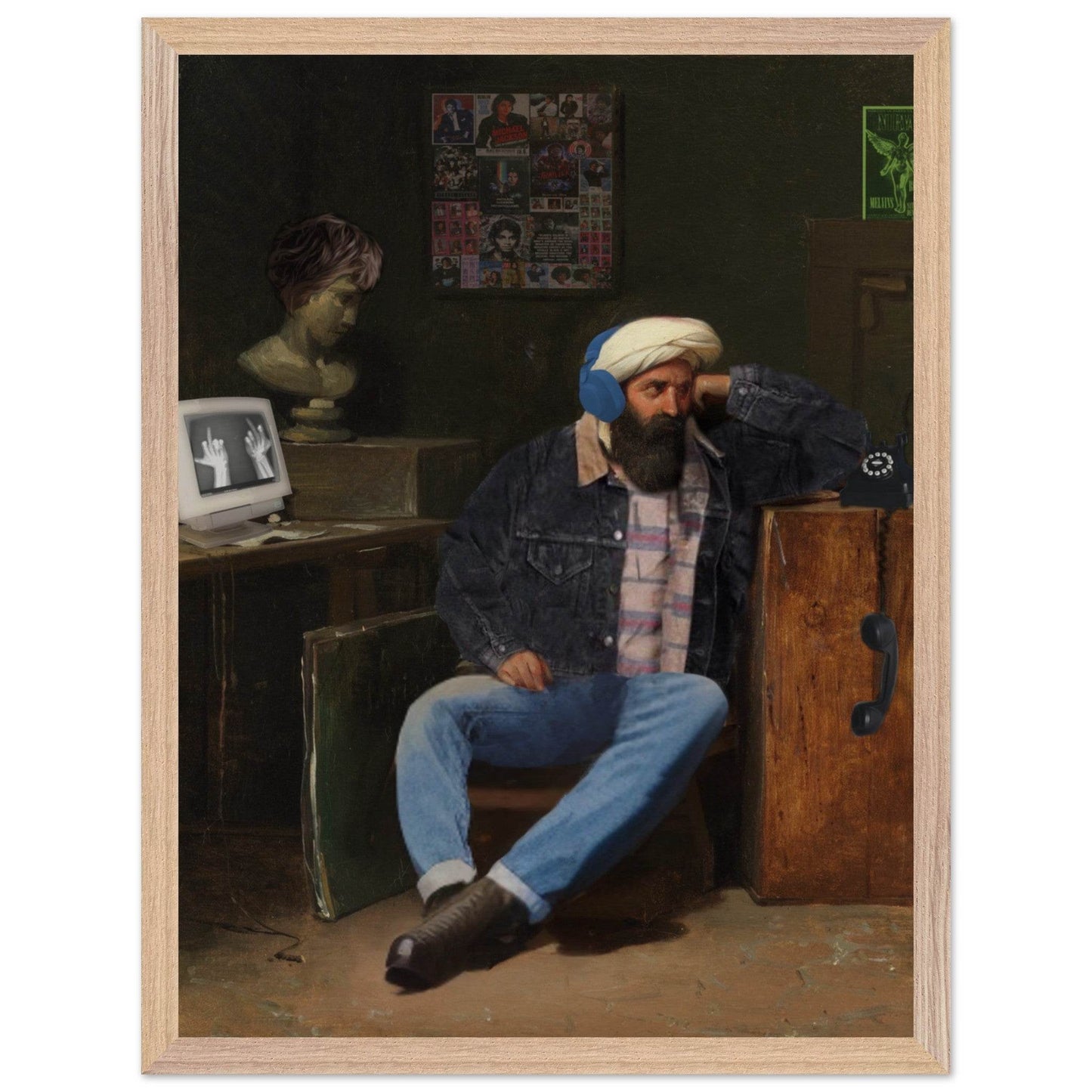 Man in Re-Oriented Costume | Framed Poster of Past and Present - The Aesthete