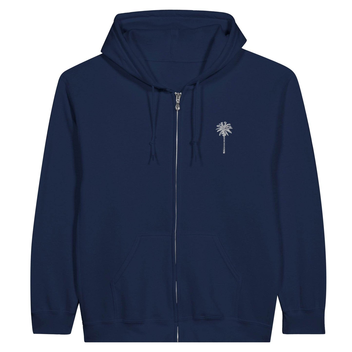 Embroidered Palm Tree Unisex Zipped Hoodie – Strength and Style Redefined - The Aesthete