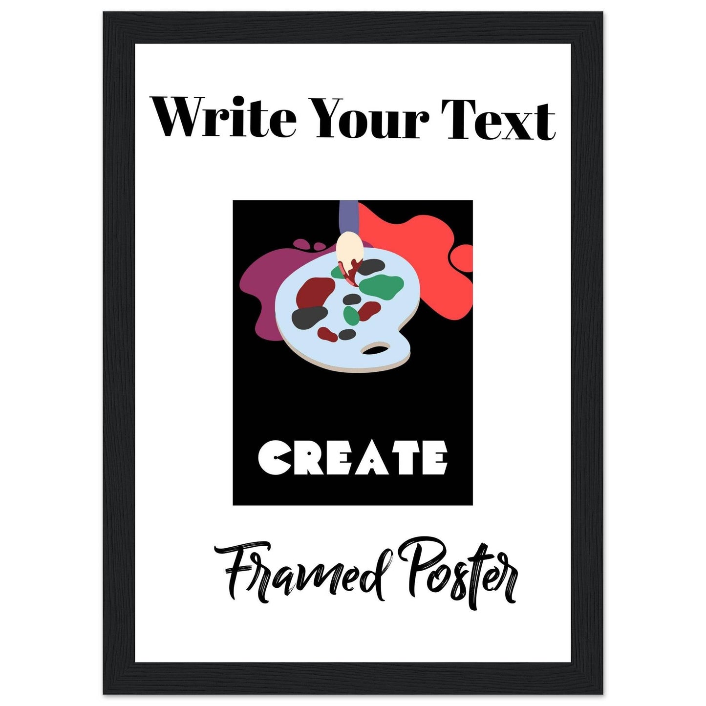 Personalized Wooden Frame Poster (Premium Matte Paper Wooden Framed Poster) - The Aesthete