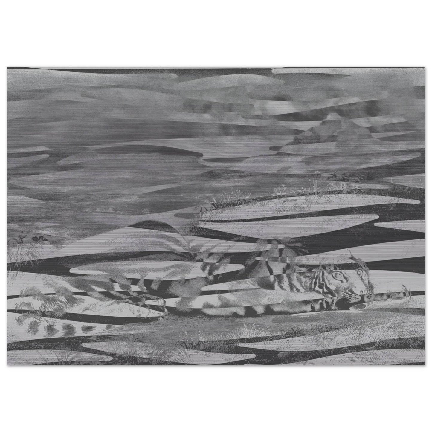 Resting Tiger Camouflage Wall art - The Aesthete