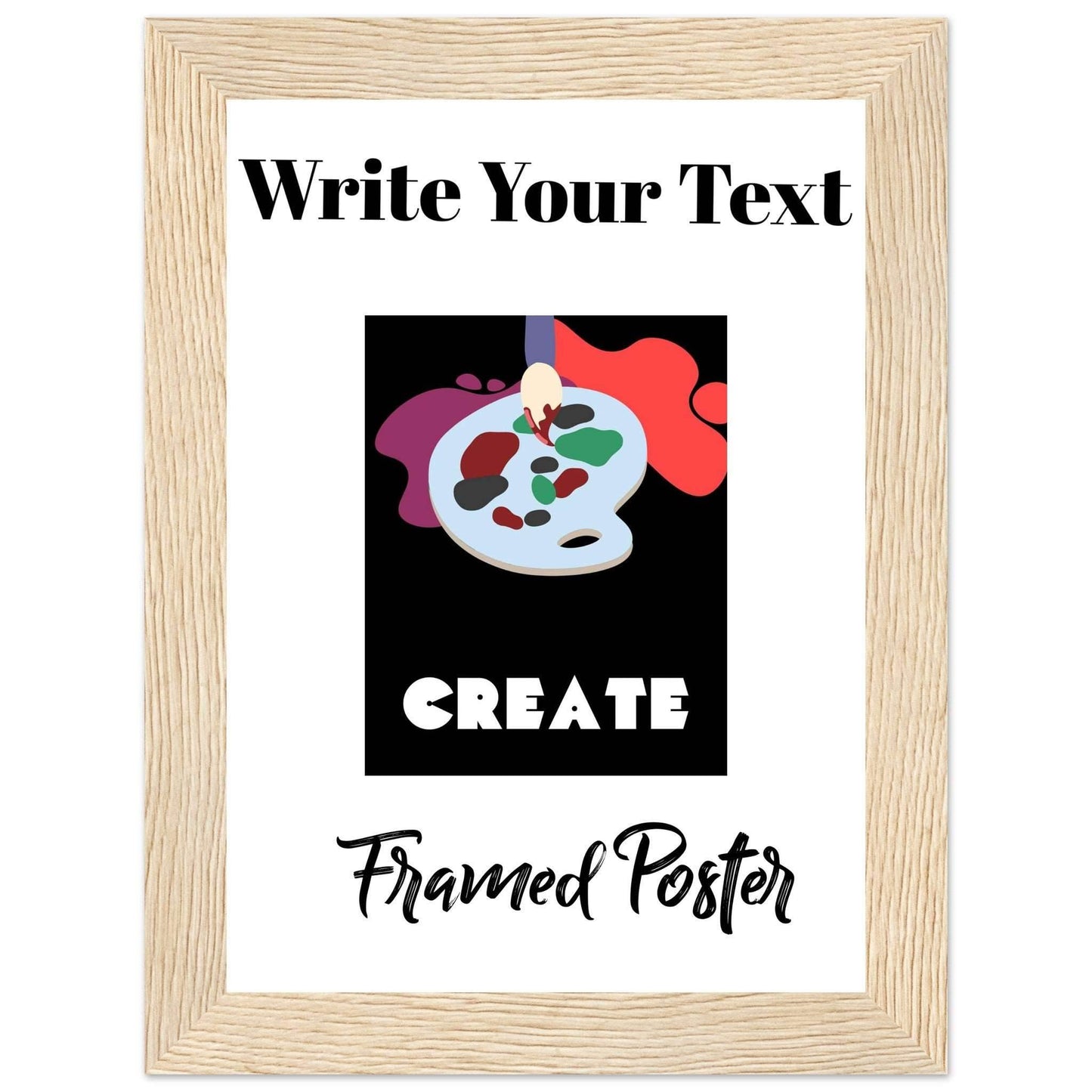 Personalized Wooden Frame Poster (Premium Matte Paper Wooden Framed Poster) - The Aesthete