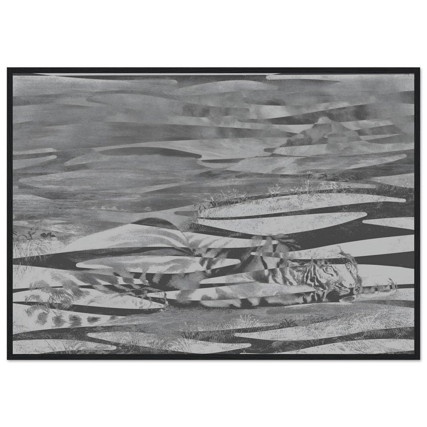 Resting Tiger Camouflage Wall art - The Aesthete